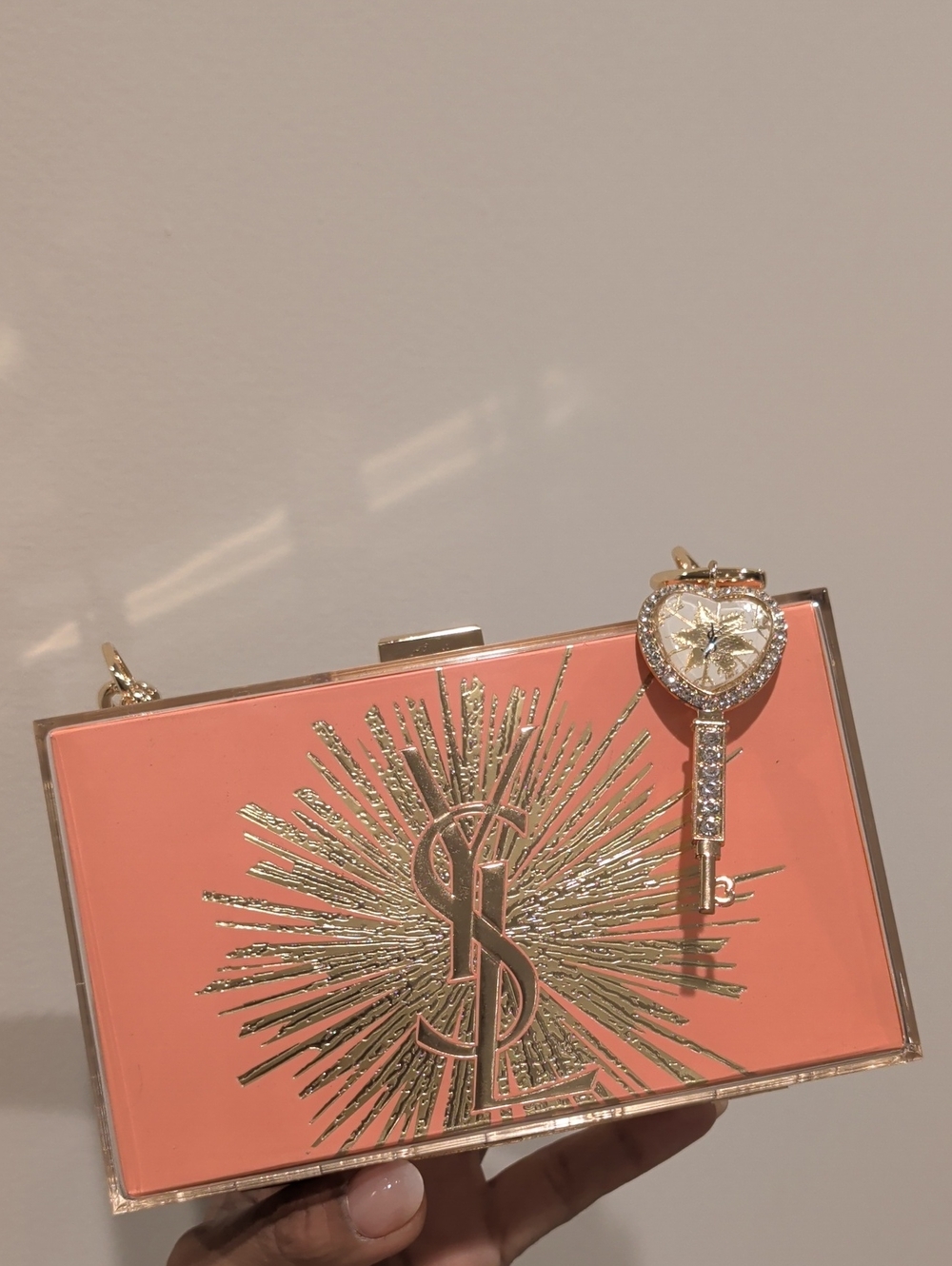 Upcycled YSL Peachy Pink Box Clutch & Luxury Gift Set